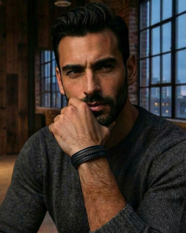 Omega 2.0 ( Acero y Microfibra de cuero )