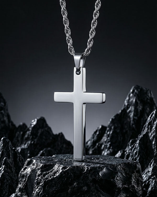 Cruz - Silver ( Acero inoxidable )( resistente al agua )