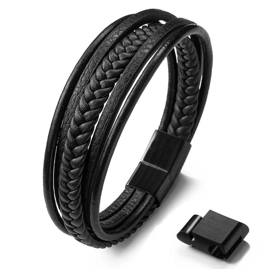 Omega ( Acero y Microfibra de cuero )( Talla ajustable )